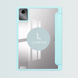Lenovo Tab M11 Luxe Acrylic Tri-Fold Bookcase hoes - Babyblauw