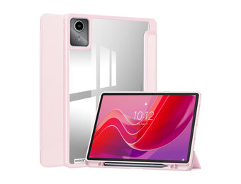 Lunso Lenovo Tab M11 - Luxe Acrylic Tri-Fold Bookcase hoes - Lichtroze