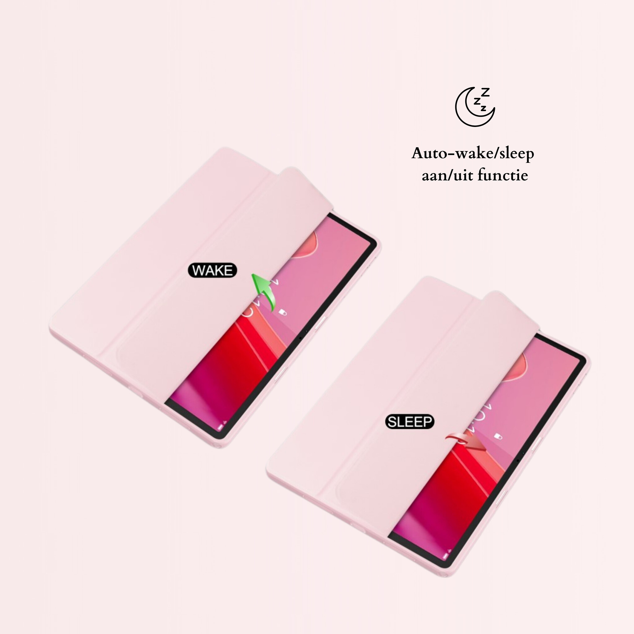 Lenovo Tab M11 Luxe Acrylic Tri-Fold Bookcase hoes - Lichtroze