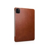 iPad Air 13 inch (2024/2025) Tri-Fold echt leren bookcase hoes - Cognac