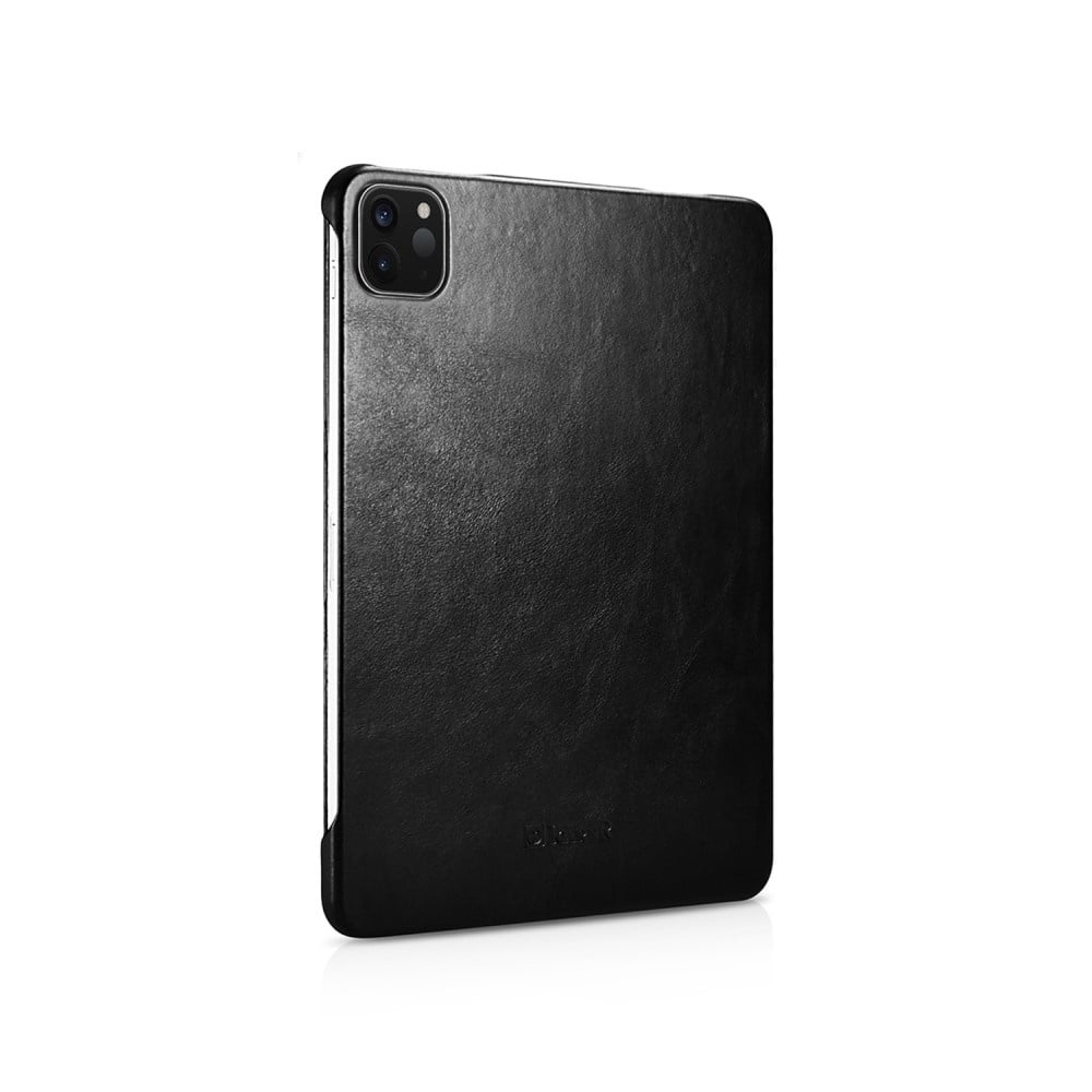iPad Air 11 inch (2024/2025) Tri-Fold echt leren bookcase hoes - Zwart