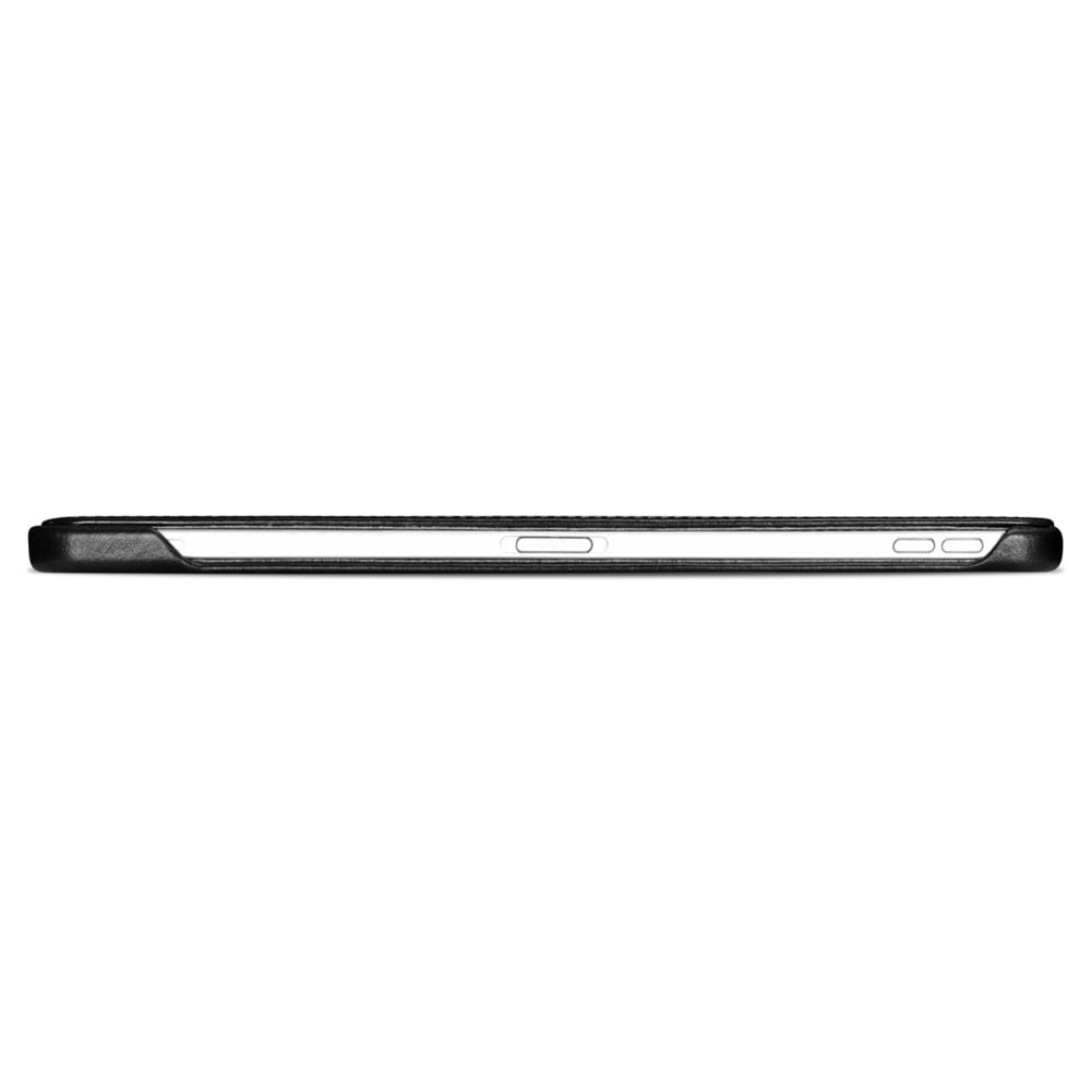 iPad Air 11 inch (2024/2025) Tri-Fold echt leren bookcase hoes - Zwart