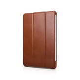 iPad Air 11 inch (2024/2025) Tri-Fold echt leren bookcase hoes - Cognac