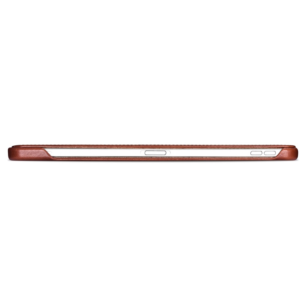 iPad Air 11 inch (2024/2025) Tri-Fold echt leren bookcase hoes - Cognac