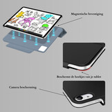 iPad Air 11 inch (2024/2025) Tri-Fold Bookcase hoes - Zwart