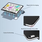 iPad Air 11 inch (2024/2025) Tri-Fold Bookcase hoes - Lichtblauw