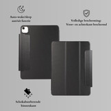 iPad Air 13 inch (2024/2025) Tri-Fold Bookcase hoes - Zwart
