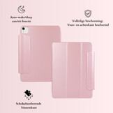 iPad Air 13 inch (2024/2025) Tri-Fold Bookcase hoes - Rose
