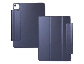 Lunso iPad Air 13 inch (2024/2025) - Tri-Fold Bookcase hoes - Donkerblauw