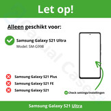 Samsung Galaxy S21 Ultra Backcover hoes hoesje Echt Leer - Zwart