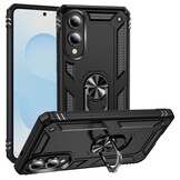 Samsung Galaxy S25 Edge hoesje Armor backcover met ringhouder - Zwart - Model SM-S937