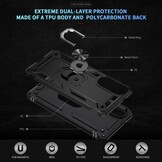 Samsung Galaxy S25 Edge hoesje Armor backcover met ringhouder - Zwart - Model SM-S937