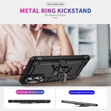 Samsung Galaxy S25 Edge hoesje Armor backcover met ringhouder - Zwart - Model SM-S937