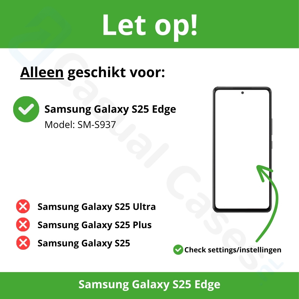 Samsung Galaxy S25 Edge hoesje Armor backcover met ringhouder - Zwart - Model SM-S937