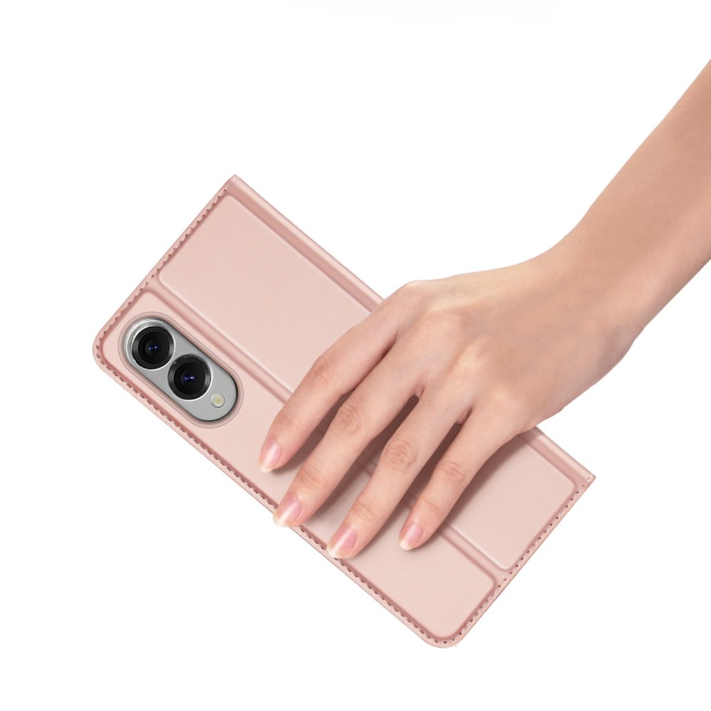 Samsung Galaxy S25 Edge Slim Bookcase hoesje - Rose Goud - Model SM-S937