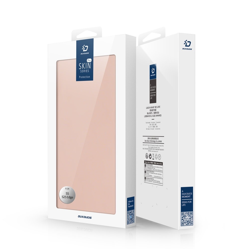 Samsung Galaxy S25 Edge Slim Bookcase hoesje - Rose Goud - Model SM-S937