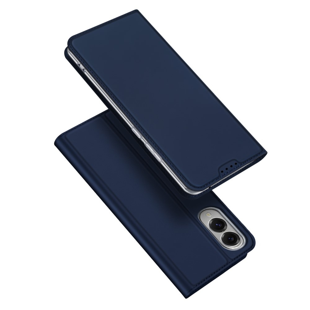 Dux Ducis Samsung Galaxy S25 Edge - Slim bookcase hoesje - Donkerblauw