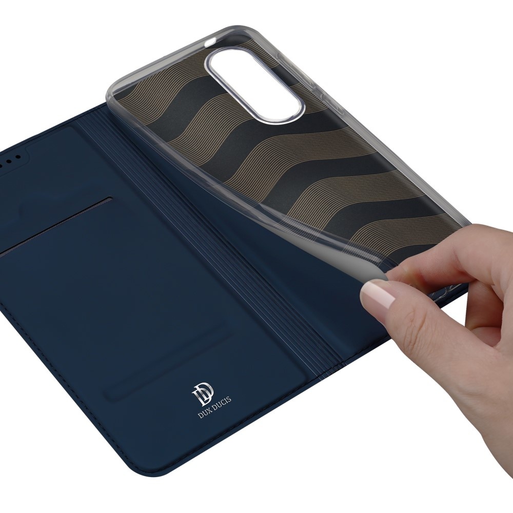 Samsung Galaxy S25 Edge Slim Bookcase hoesje - Donkerblauw - Model SM-S937
