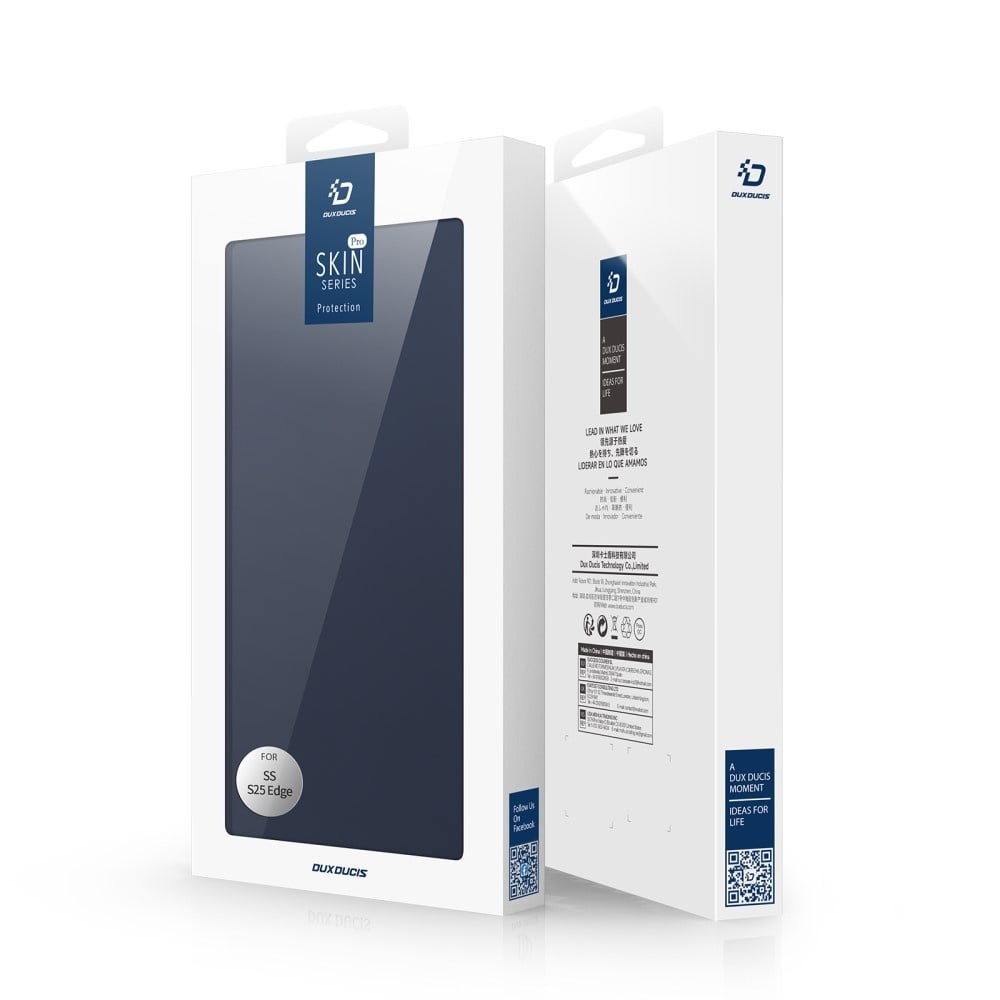 Samsung Galaxy S25 Edge Slim Bookcase hoesje - Donkerblauw - Model SM-S937