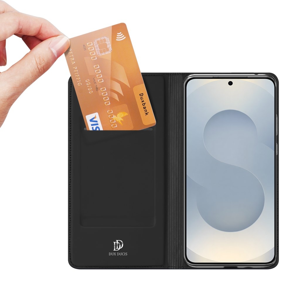 Samsung Galaxy S25 Edge Slim Bookcase hoesje - Zwart - Model SM-S937