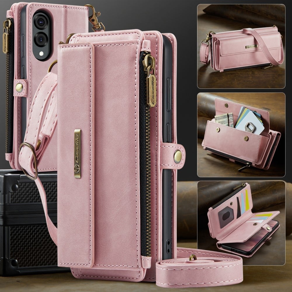 Samsung Galaxy S25 Edge hoesje portemonnee tasje - Lichtroze - Model SM-S937