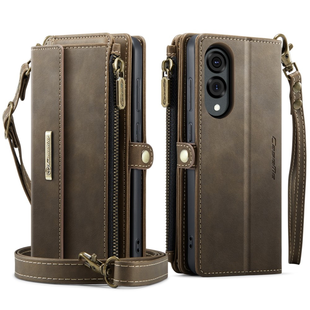 Samsung Galaxy S25 Edge hoesje portemonnee tasje - Bruin - Model SM-S937
