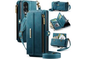 Caseme Samsung Galaxy S25 Edge hoesje - portemonnee tasje - Blauw