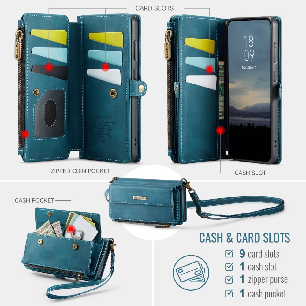 Samsung Galaxy S25 Edge hoesje portemonnee tasje - Blauw - Model SM-S937