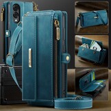 Samsung Galaxy S25 Edge hoesje portemonnee tasje - Blauw - Model SM-S937