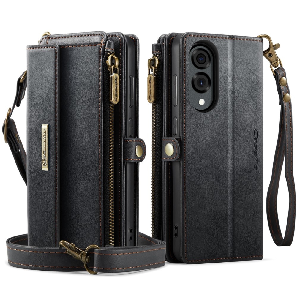Samsung Galaxy S25 Edge hoesje portemonnee tasje - Zwart - Model SM-S937