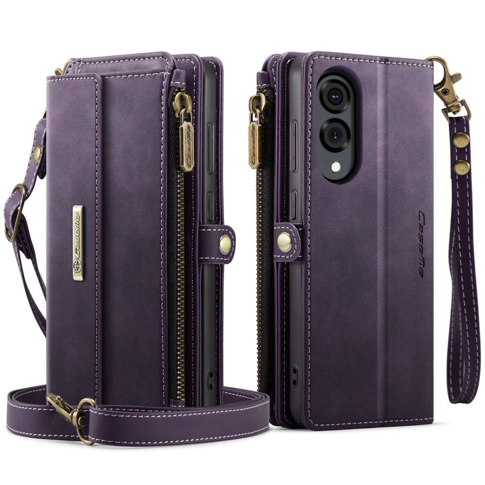 Samsung Galaxy S25 Edge hoesje portemonnee tasje - Paars - Model SM-S937