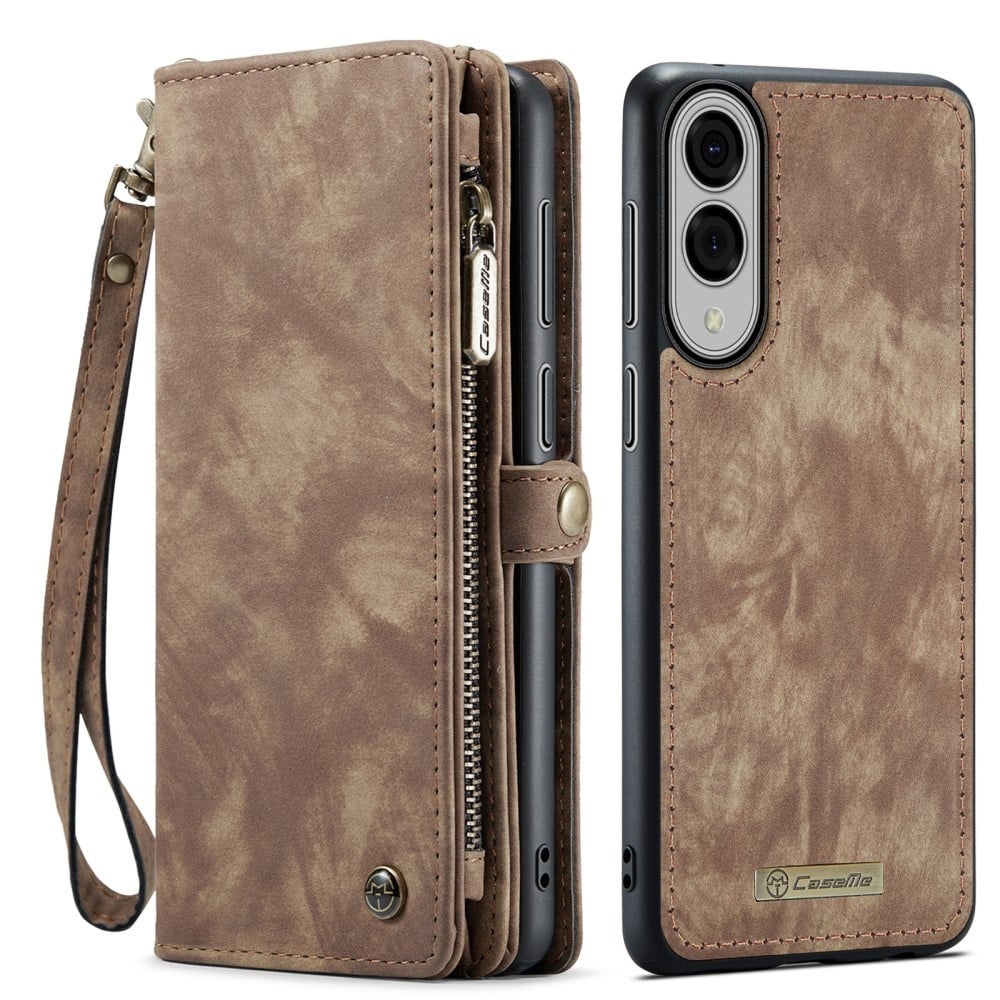 Samsung Galaxy S25 Edge Vintage 2 in 1 portemonnee hoes - Bruin - Model SM-S937