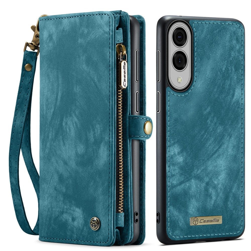 Samsung Galaxy S25 Edge Vintage 2 in 1 portemonnee hoes - Blauw - Model SM-S937