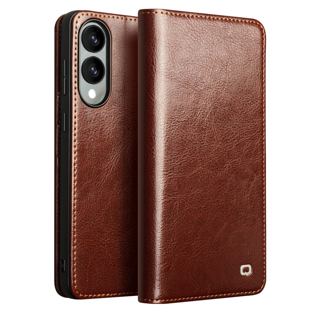 Samsung Galaxy S25 Edge leren bookcase hoesje - Bruin