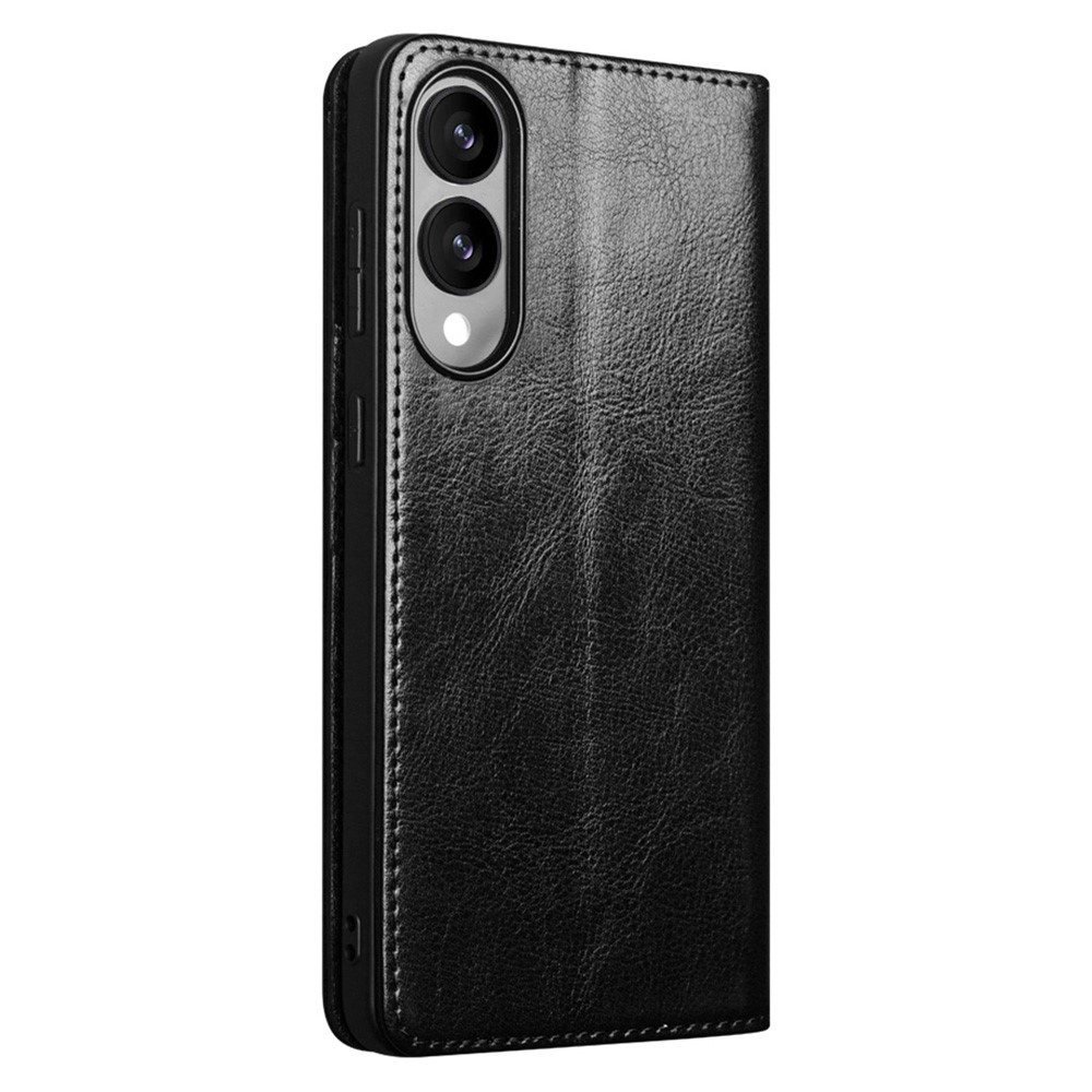 Samsung Galaxy S25 Edge leren bookcase hoesje - Zwart