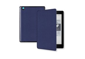Lunso Kobo Aura One Slim hard case hoes (7.8 inch) - sleepcover - Donkerblauw