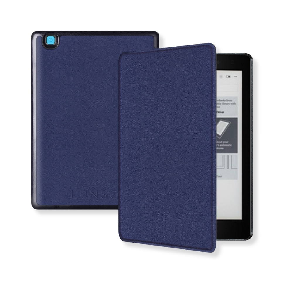 Kobo Aura One slim hard case hoes (7.8 inch) Sleepcover - Donkerblauw