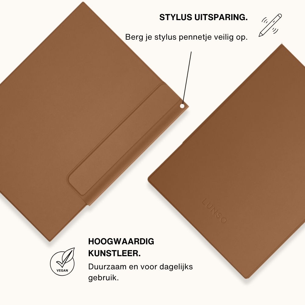 ReMarkable 2 Slim magnetisch cover PU leer hoes - Bruin