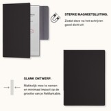 ReMarkable 2 Slim magnetisch cover PU leer hoes - Zwart