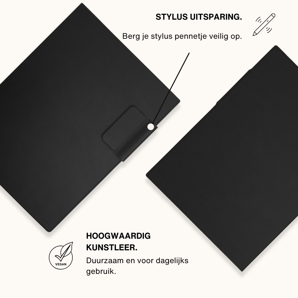 ReMarkable Paper Pro Slim magnetisch sleepcover PU leer hoes - Zwart