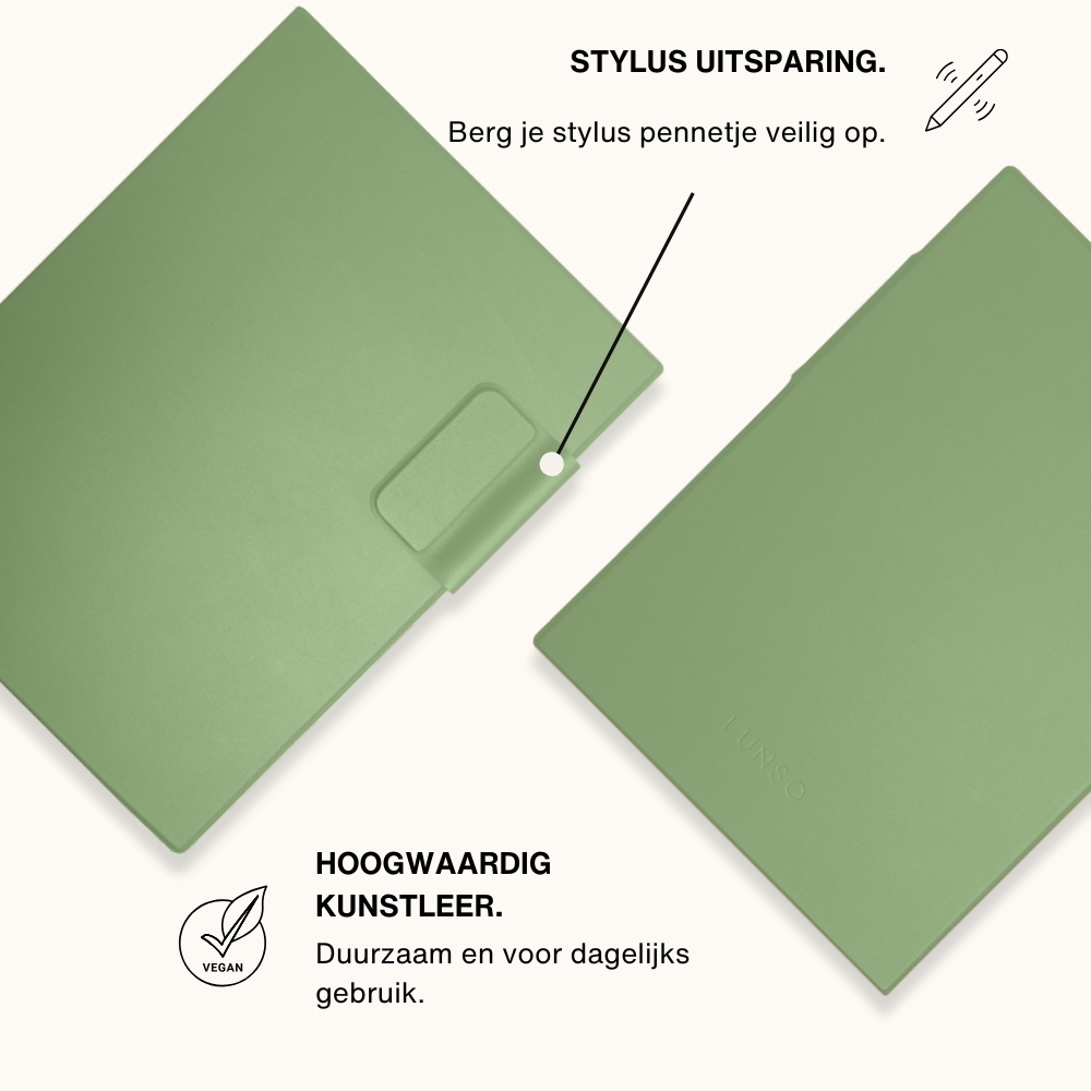ReMarkable Paper Pro Slim magnetisch sleepcover PU leer hoes - Groen