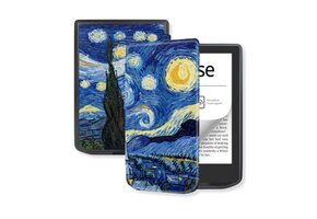 Lunso PocketBook Verse / Verse Pro / Verse Color Slim hard case hoes (6 inch) - sleepcover - Van Gogh Sterrennacht