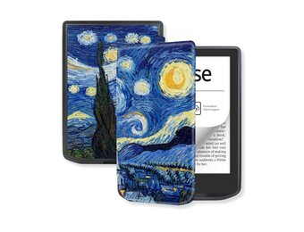 Lunso PocketBook Verse / Verse Pro / Verse Color Slim hard case hoes (6 inch) - sleepcover - Van Gogh Sterrennacht