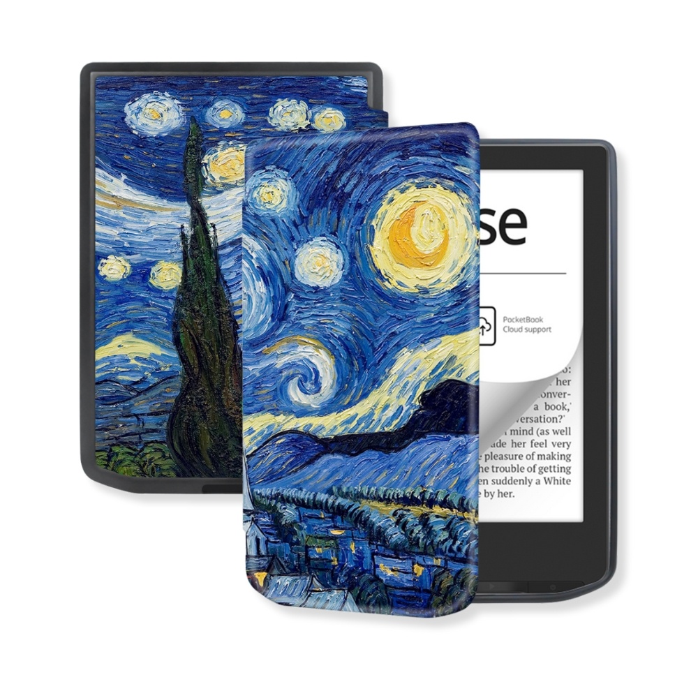 PocketBook Verse / Verse Pro / Verse Color slim hard case hoes (6 inch) Sleepcover - Van Gogh Sterrennacht