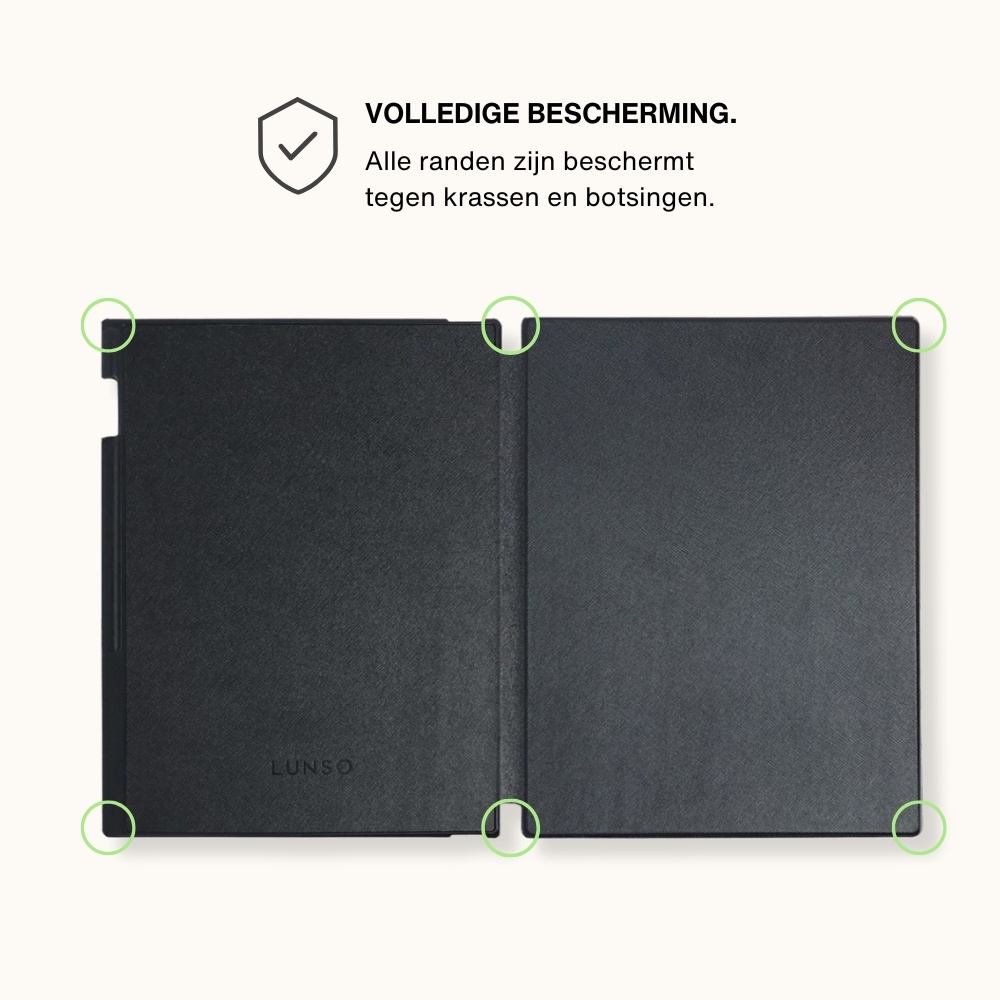 ReMarkable 2 hoes Vegan Saffiano leren sleepcover - Zwart