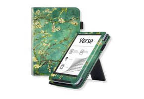 Lunso PocketBook Verse / Verse Pro / Verse Color hoes (6 inch) - Luxe Stand sleepcover - Van Gogh Amandelbloesem
