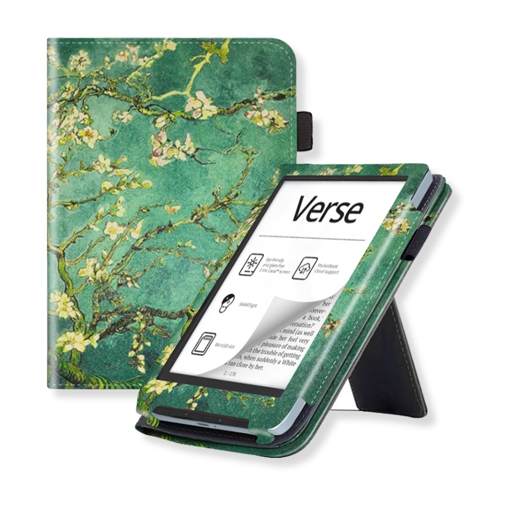 PocketBook Verse / Verse Pro / Verse Color hoes (6 inch) Luxe stand sleepcover - Van Gogh Amandelbloesem