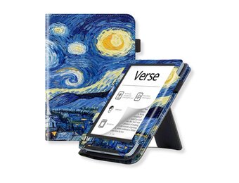 Lunso PocketBook Verse / Verse Pro / Verse Color hoes (6 inch) - Luxe Stand sleepcover - Van Gogh Sterrennacht