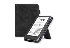 Lunso PocketBook Verse / Verse Pro / Verse Color hoes (6 inch) - Luxe Stand sleepcover - Zwart