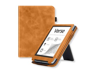 Lunso PocketBook Verse / Verse Pro / Verse Color hoes (6 inch) - Luxe Stand sleepcover - Bruin